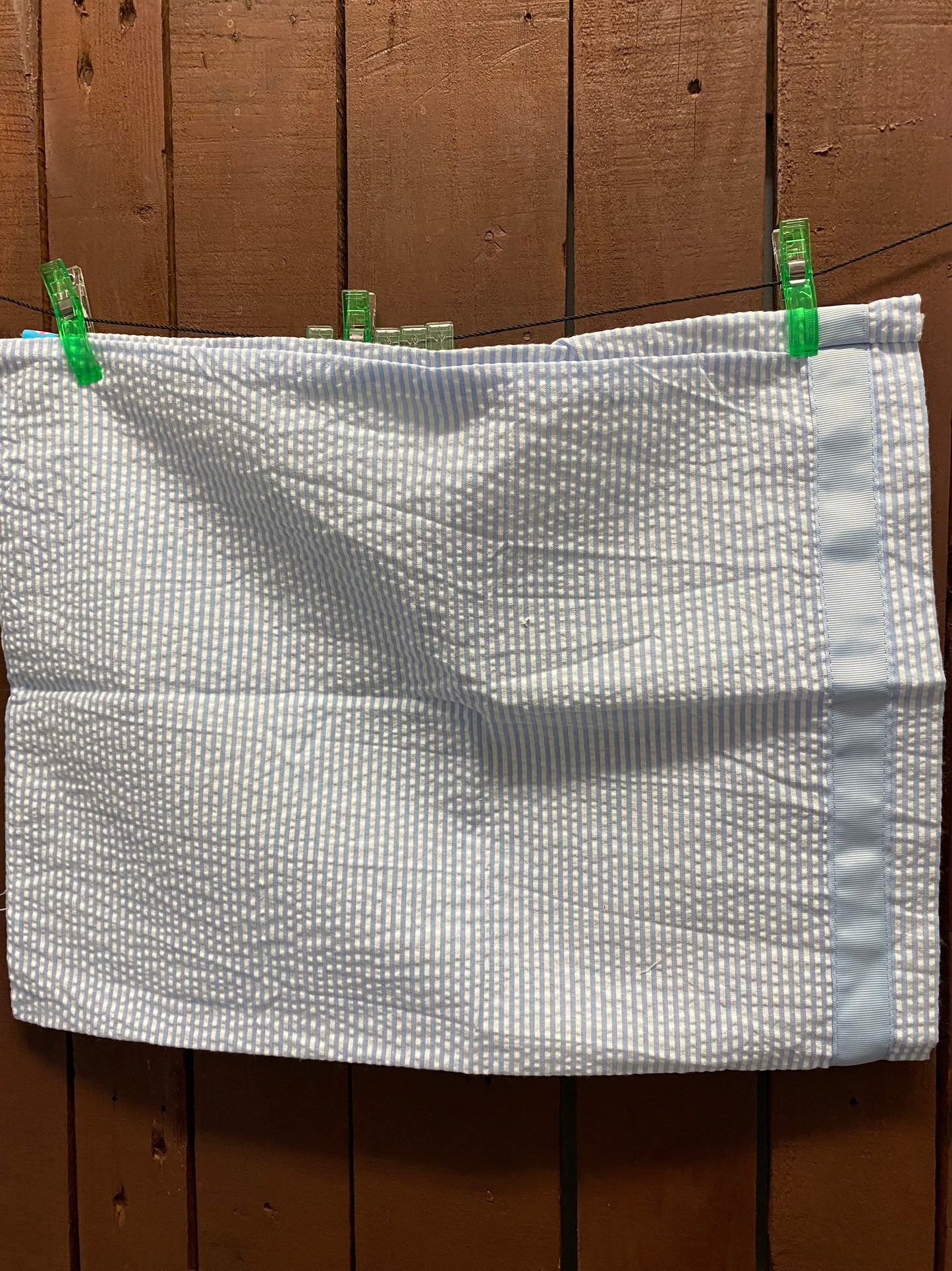 Travel Pillow with Seersucker Pillowcase