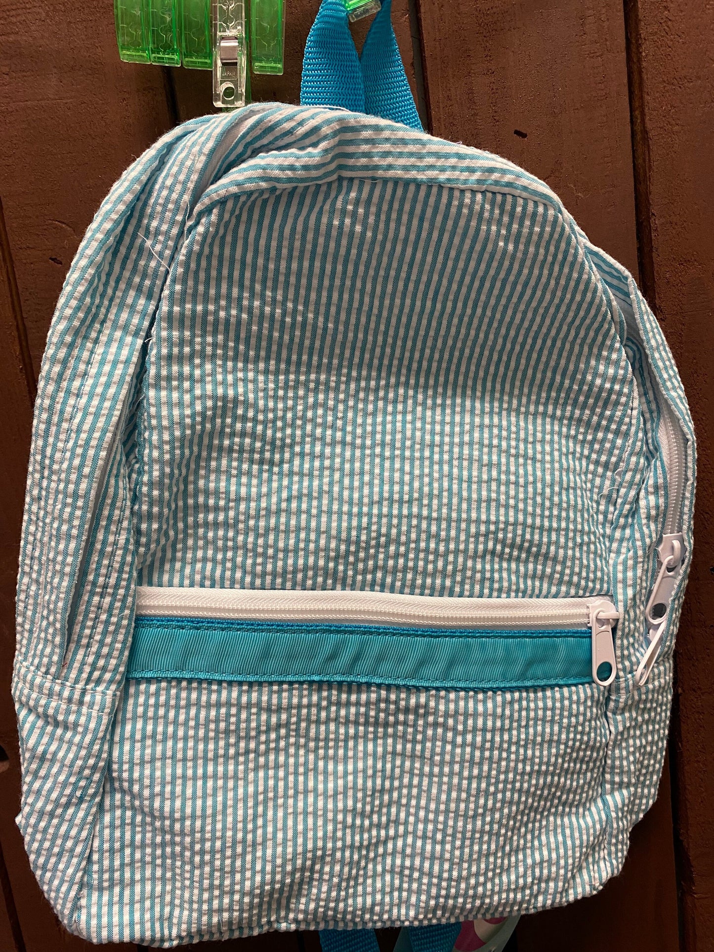 Mini Seersucker Backpack