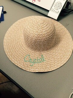 Monogrammed Floppy Beach Hats