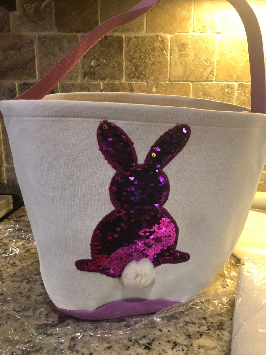 Sequined Easter Bunny Bag