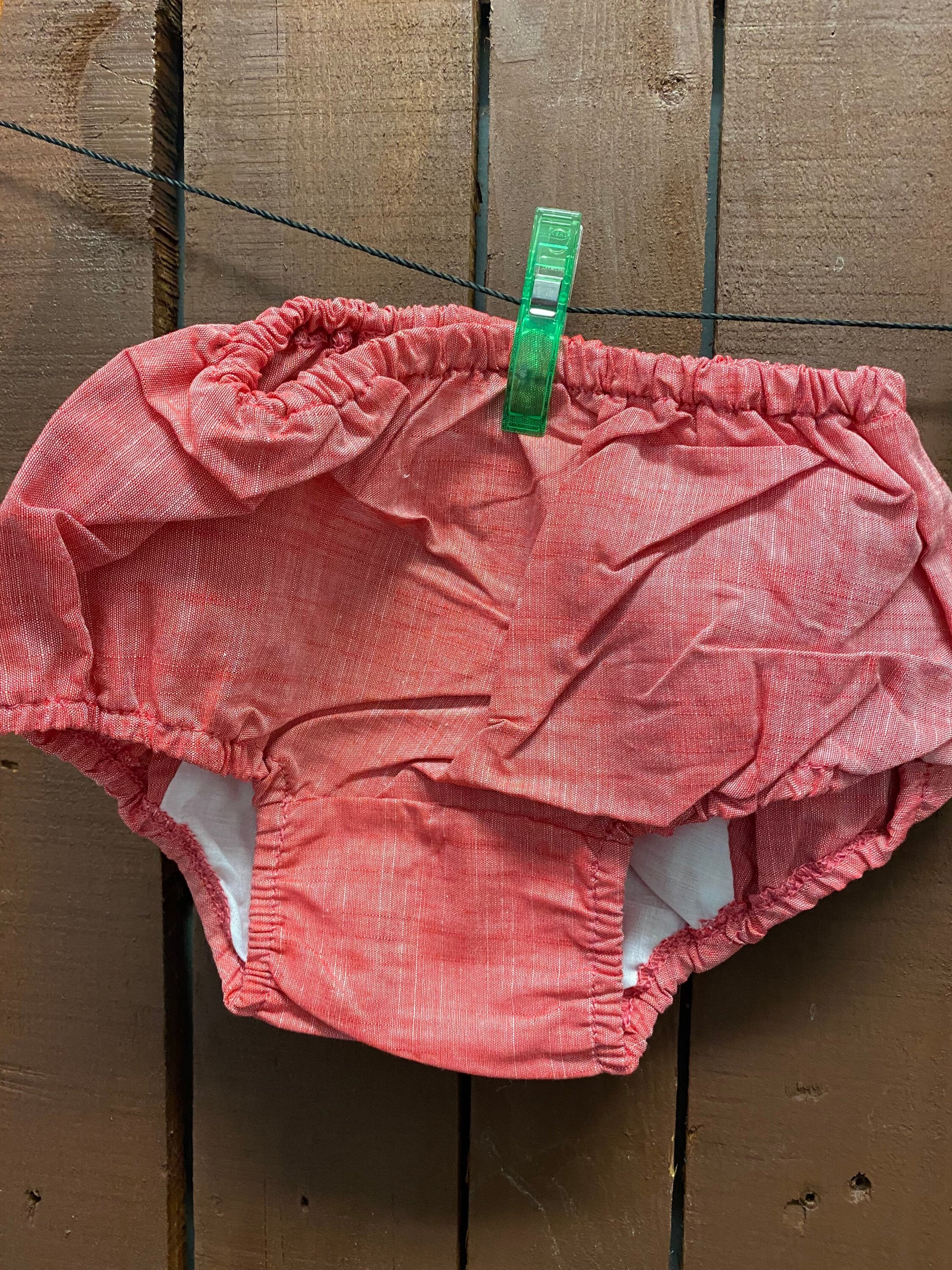 Red Chambray Bloomers/Diaper Cover