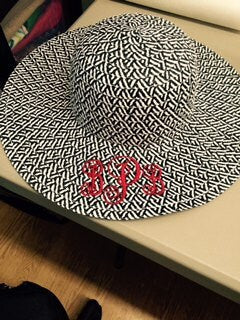 Monogrammed Floppy Beach Hats