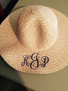 Monogrammed Floppy Beach Hats